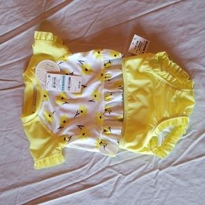 2 piece swim suit, 3-6 months